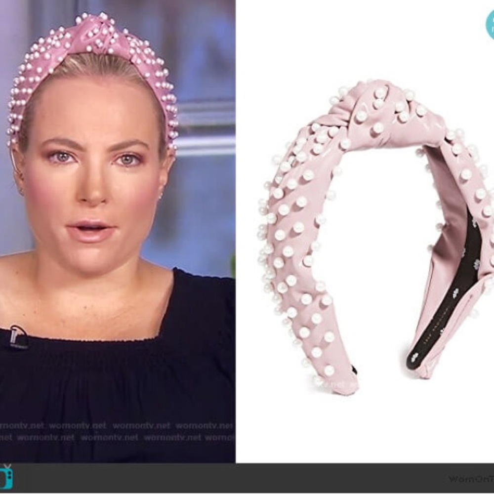 Lele Sadoughi Pink Pearl Headband